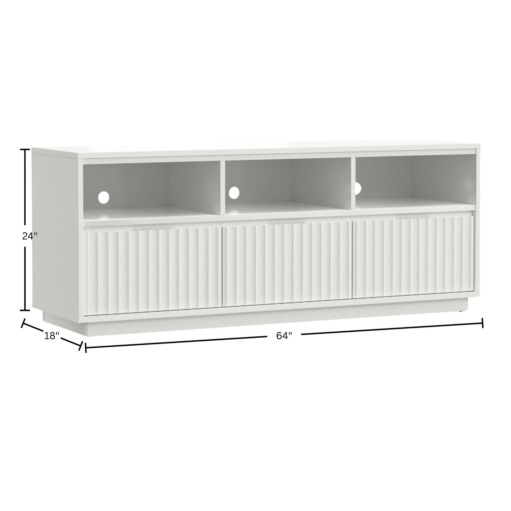 Blanca TV Console, White - Origins by Alpine