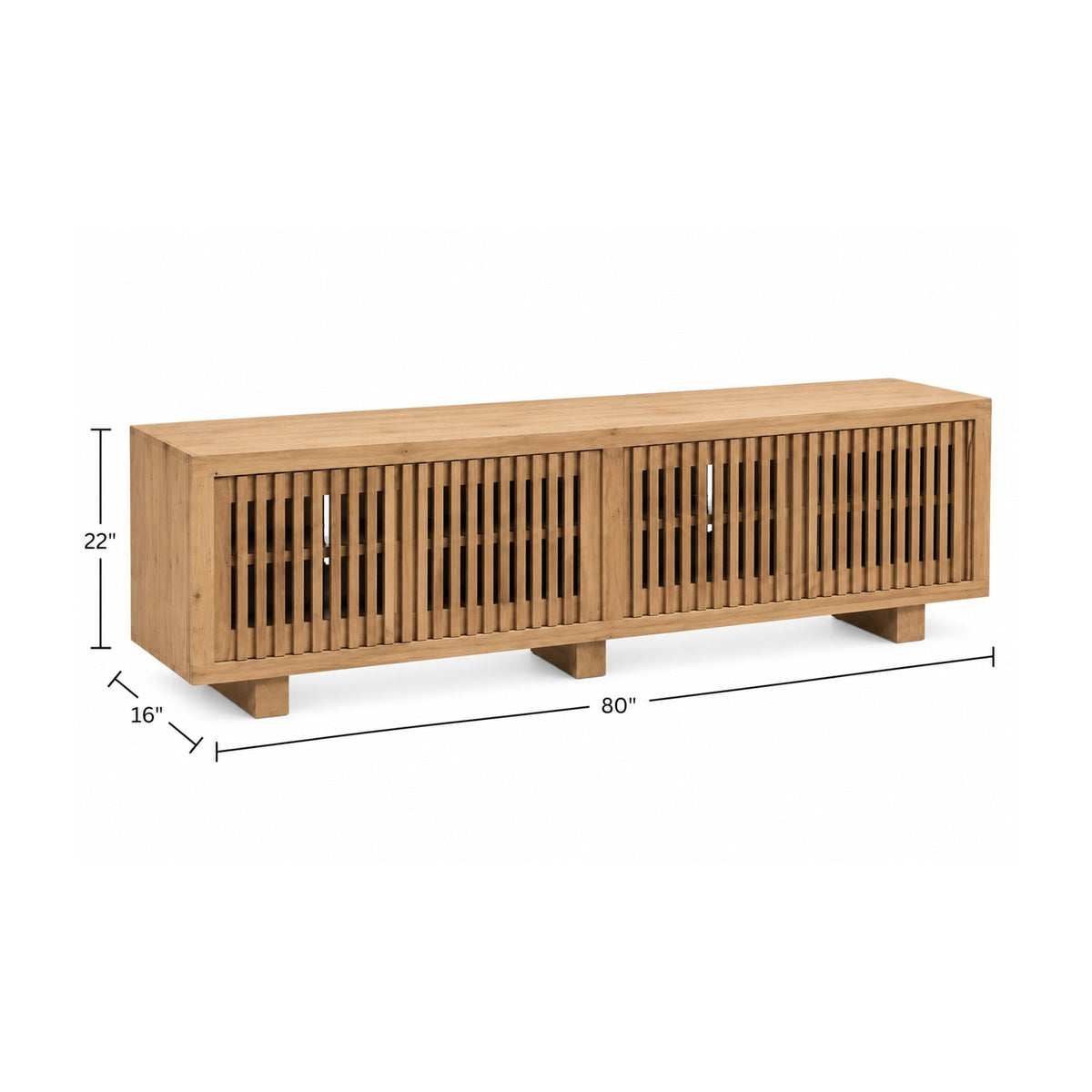 Nara 80" TV Console, Natural - Origins by Alpine