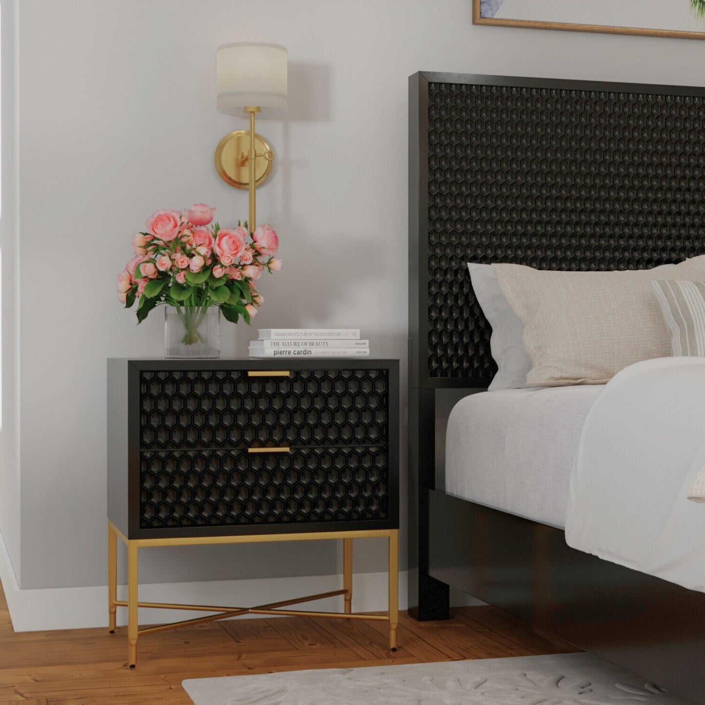 White Pearl Nightstand - Origins by Alpine