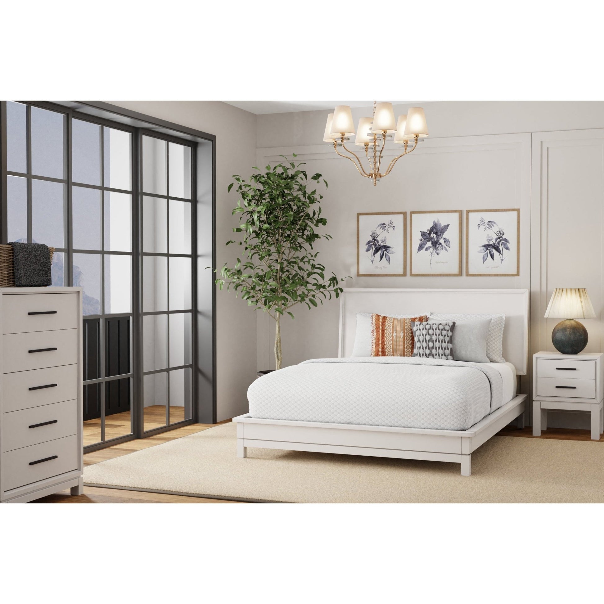 Nova Platform Bed - Chalk White - Origins by Alpine