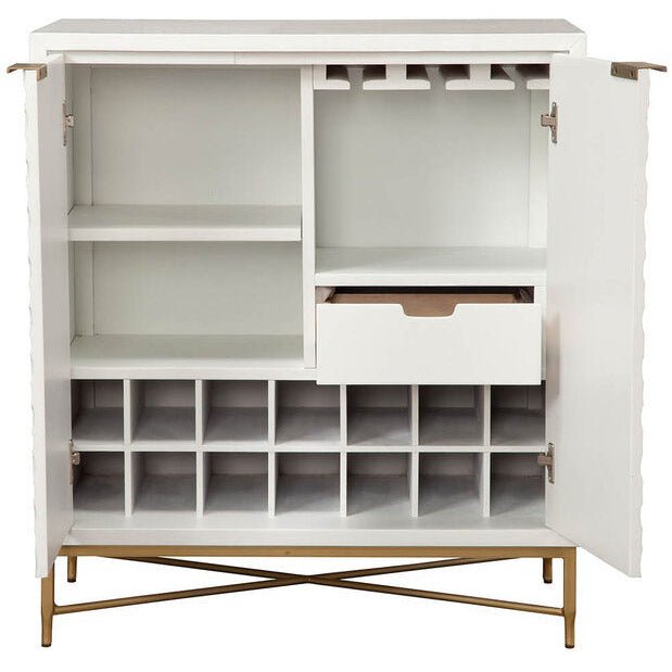 White Pearl Bar Cabinet - Origins by Alpine