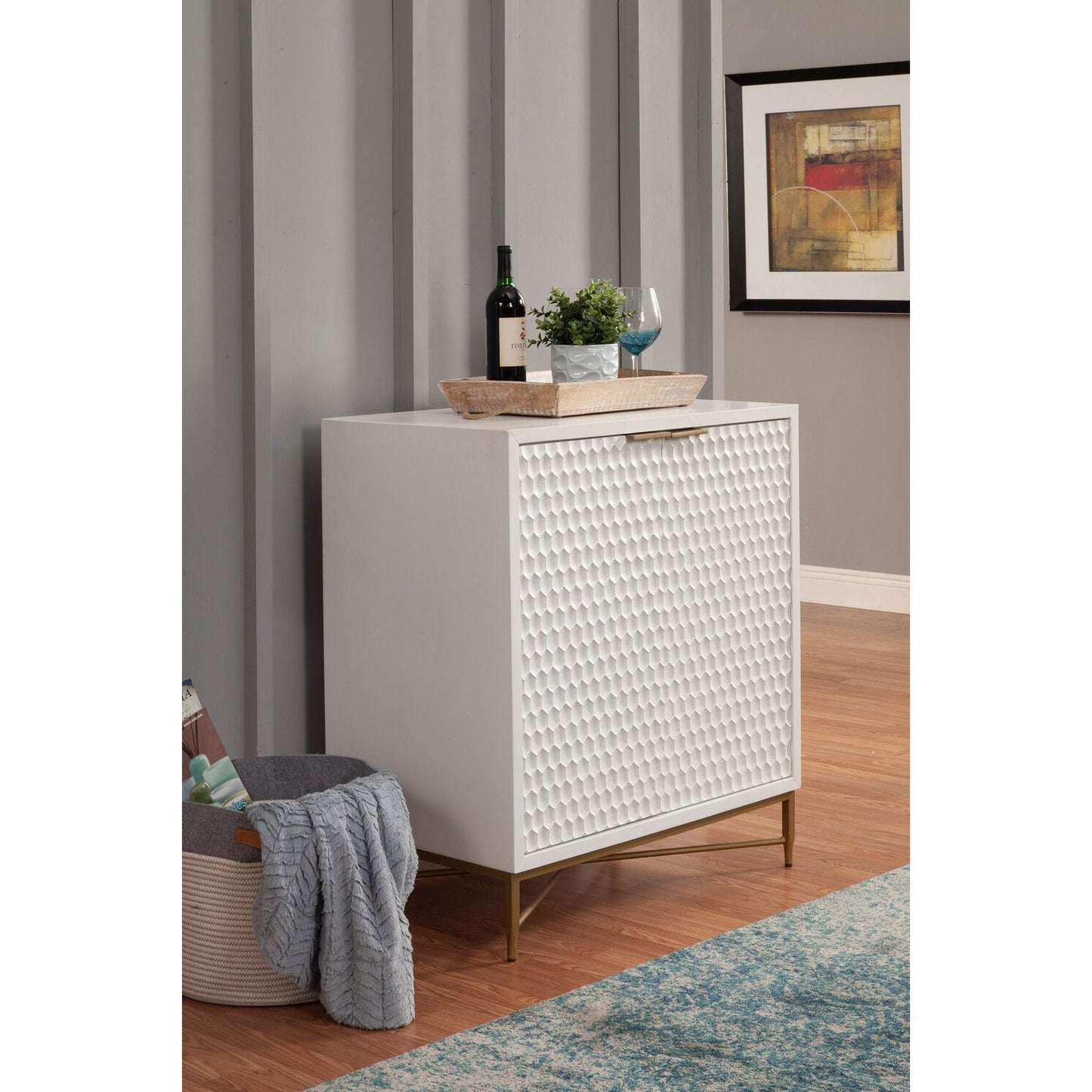 White Pearl Bar Cabinet - Origins by Alpine