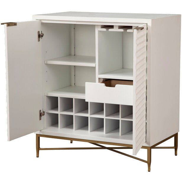 White Pearl Bar Cabinet - Origins by Alpine