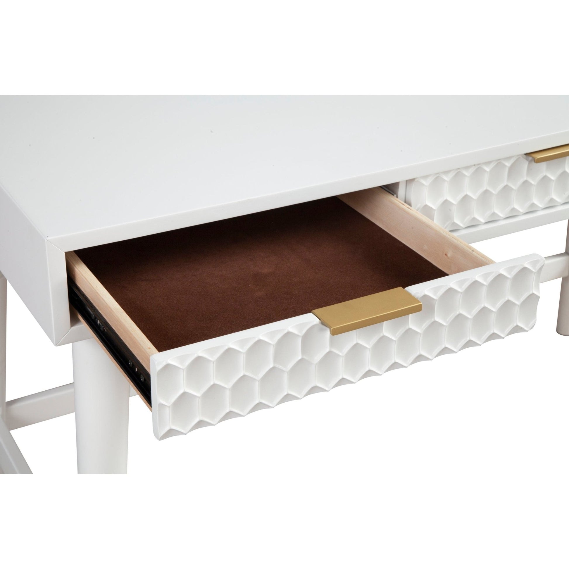 White Pearl Large Desk - Origins by Alpine