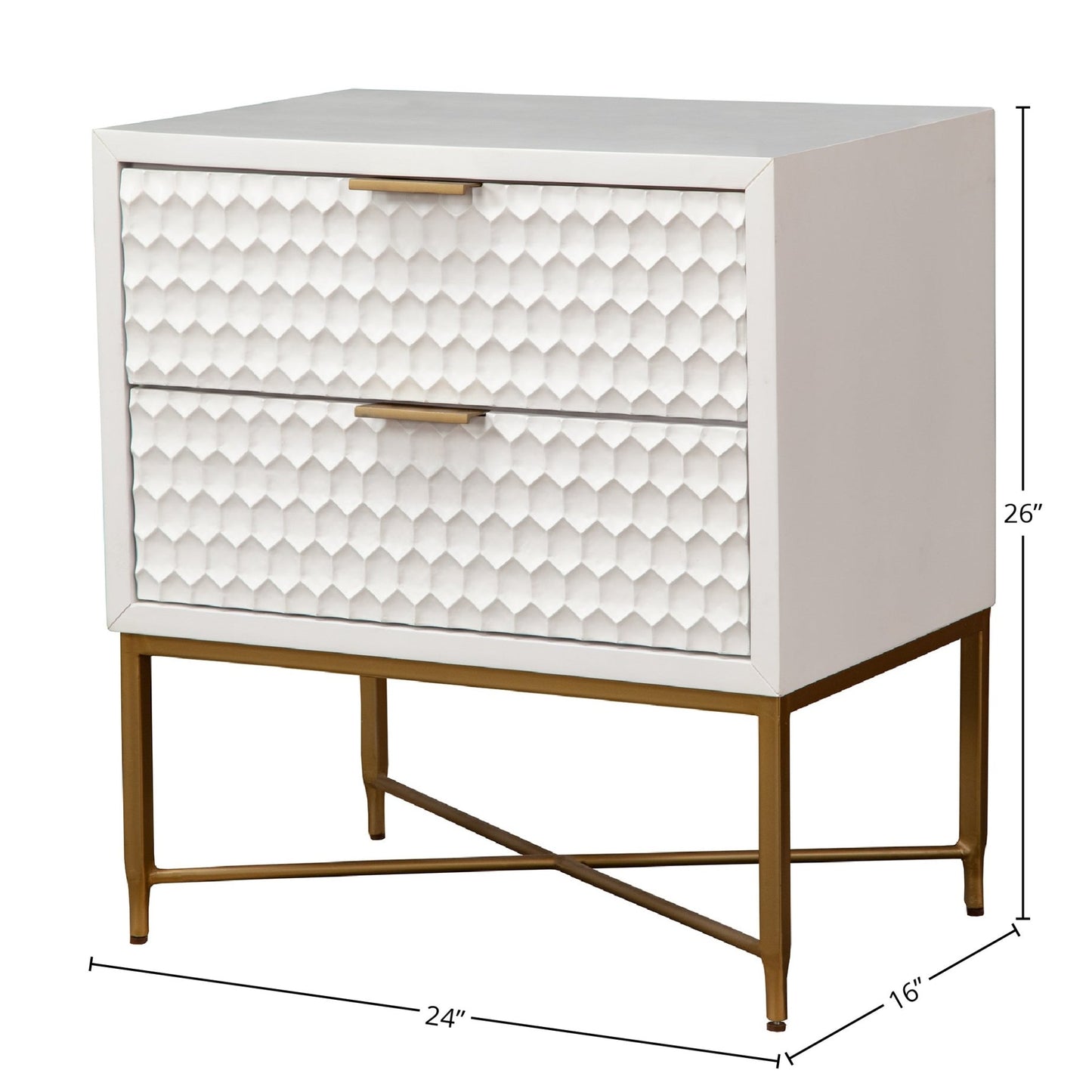 White Pearl Nightstand - Origins by Alpine