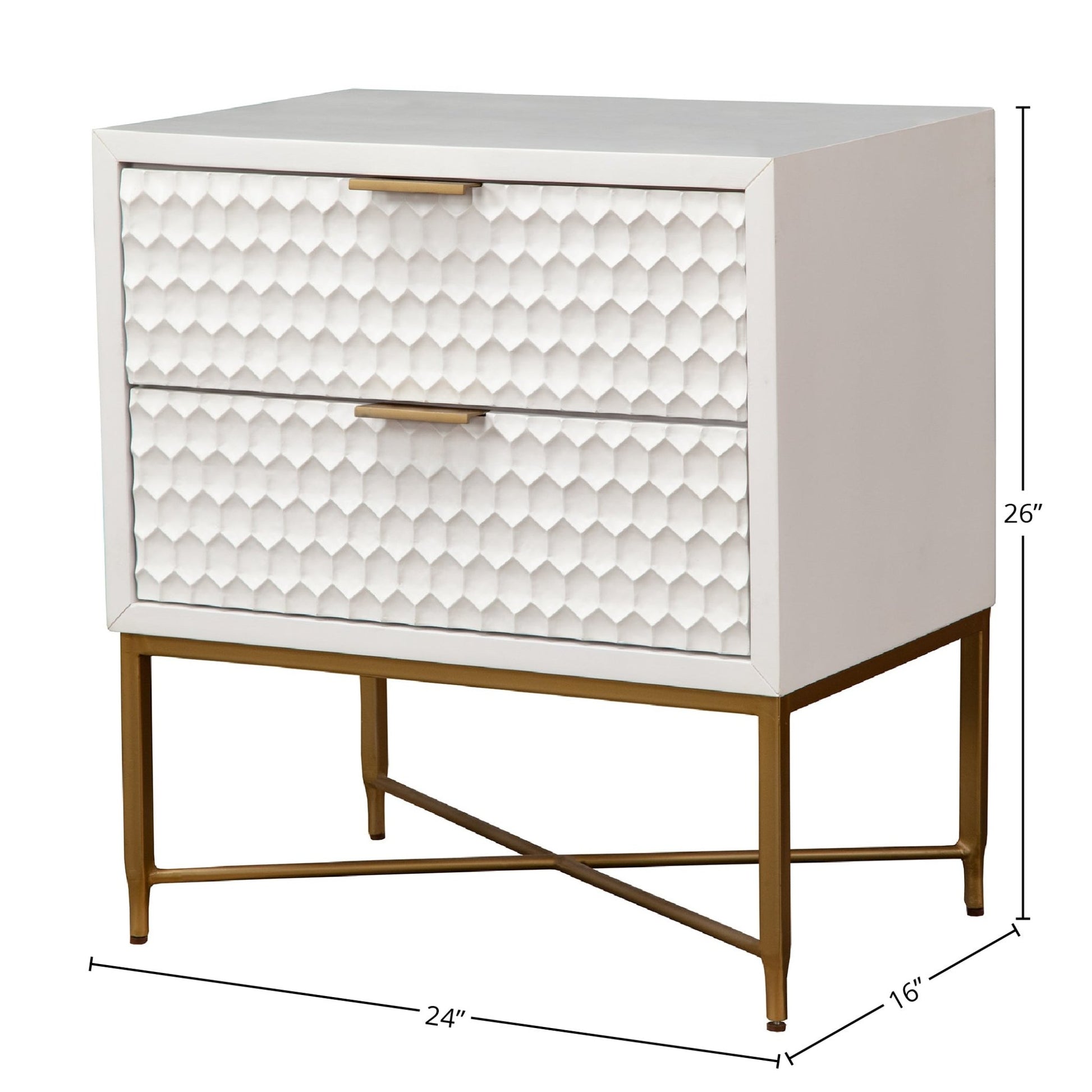 White Pearl Nightstand - Origins by Alpine