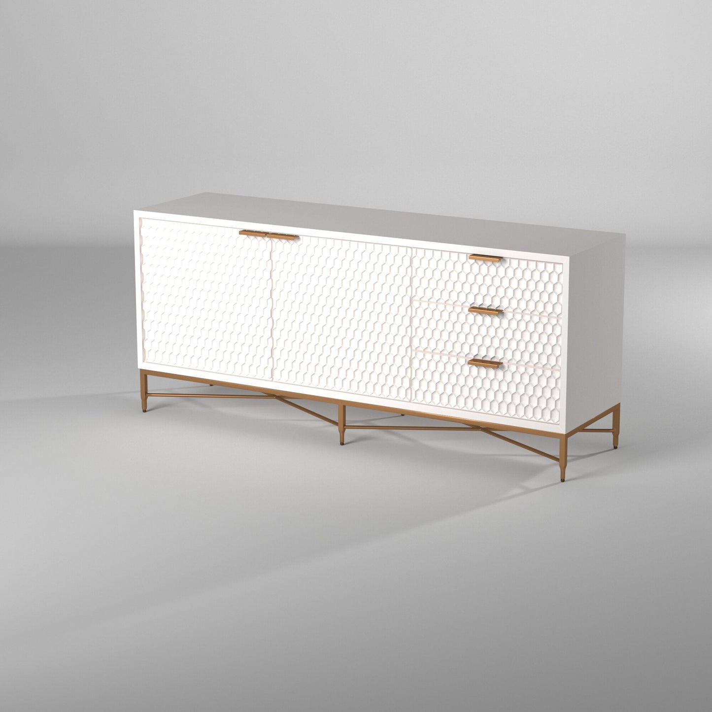 White Pearl TV Console - Origins by Alpine