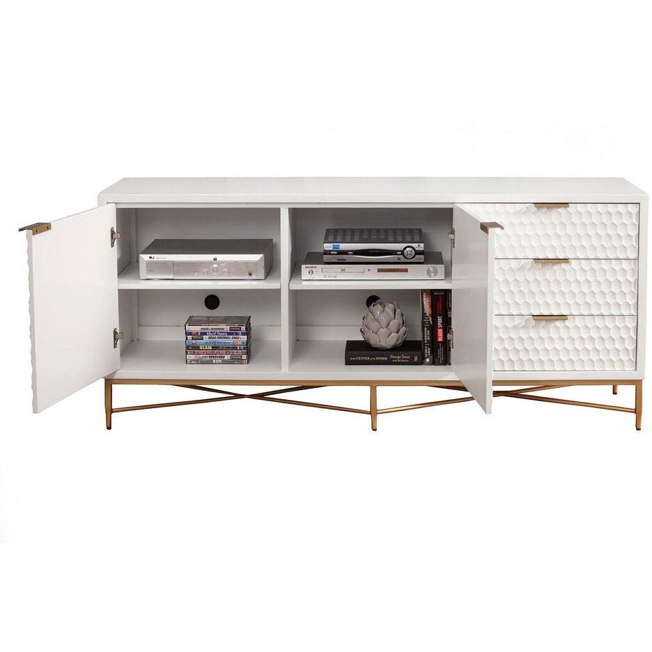 White Pearl TV Console - Origins by Alpine