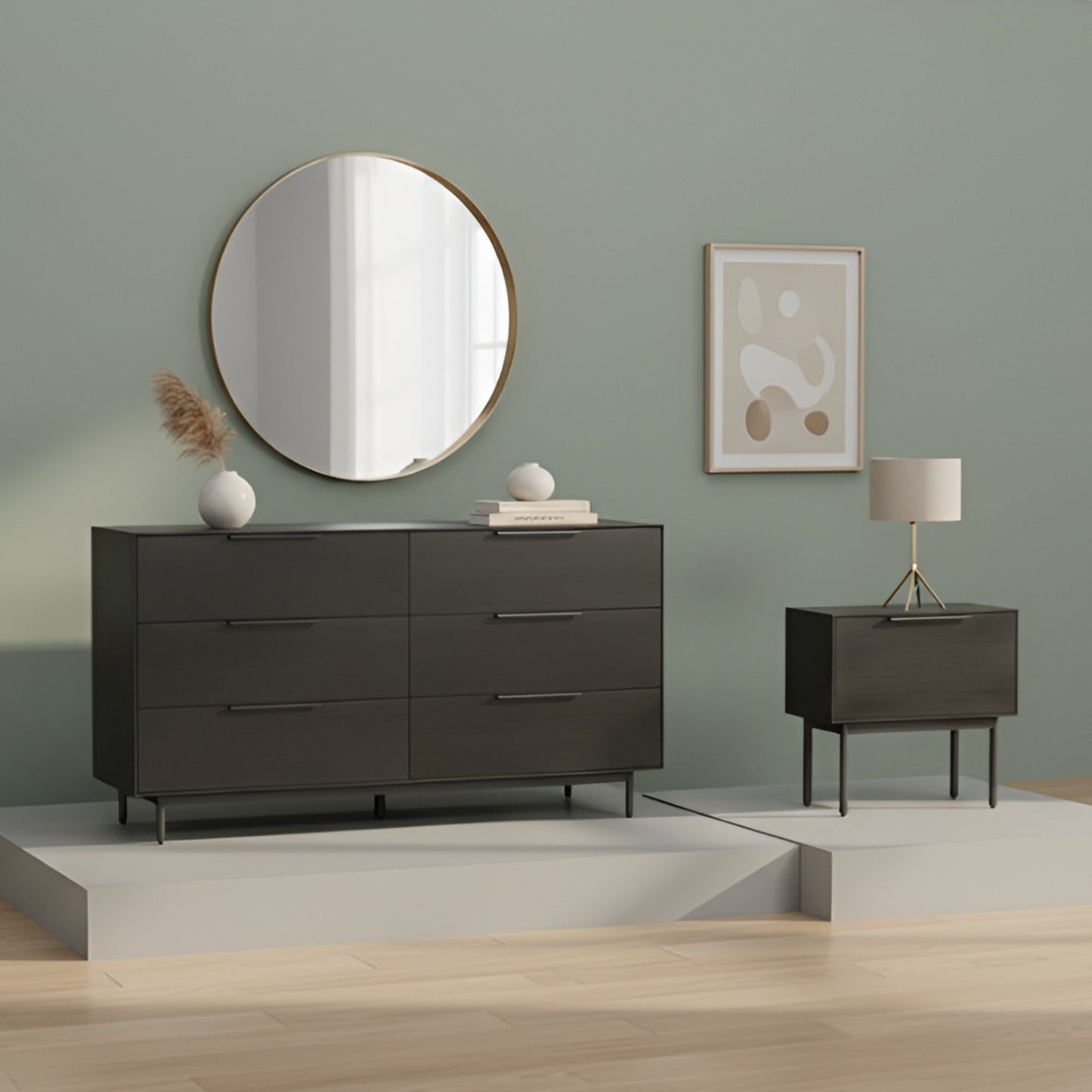 Akira Nightstand, Black - Origins by Alpine