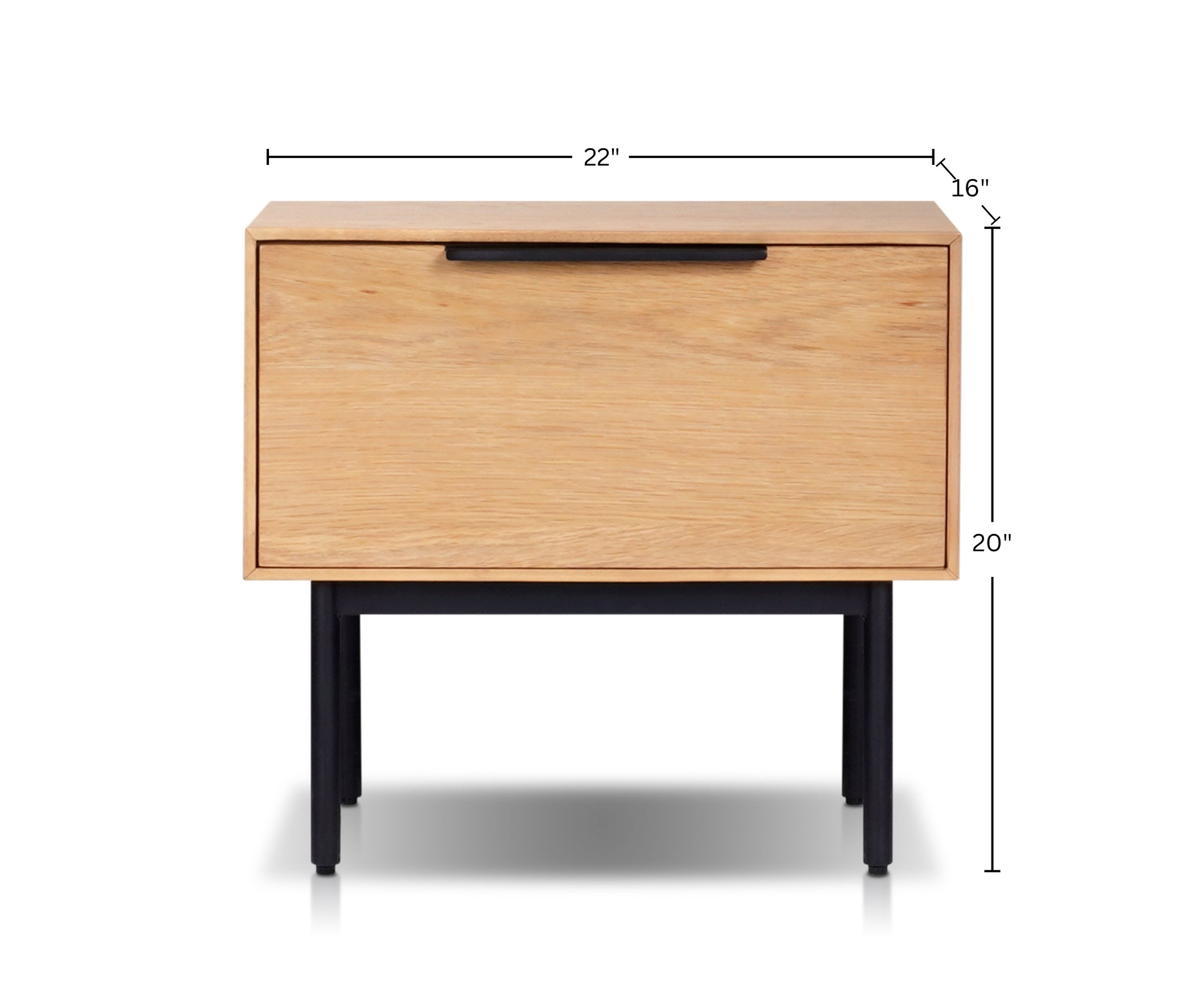 Akira Nightstand, Light Oak - Origins by Alpine