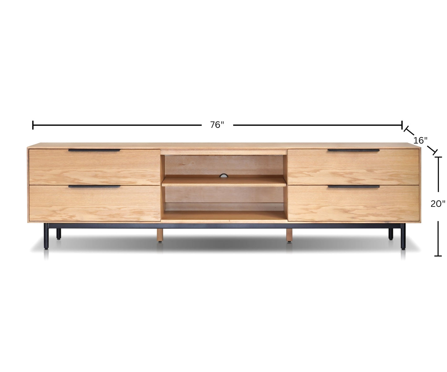 Akira TV Console, Light Oak - Origins by Alpine