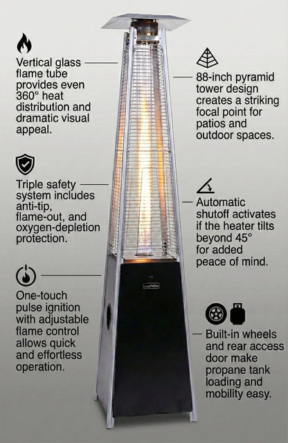 Apex Flame Outdoor Flame Heater, Mocha - Origins by Alpine