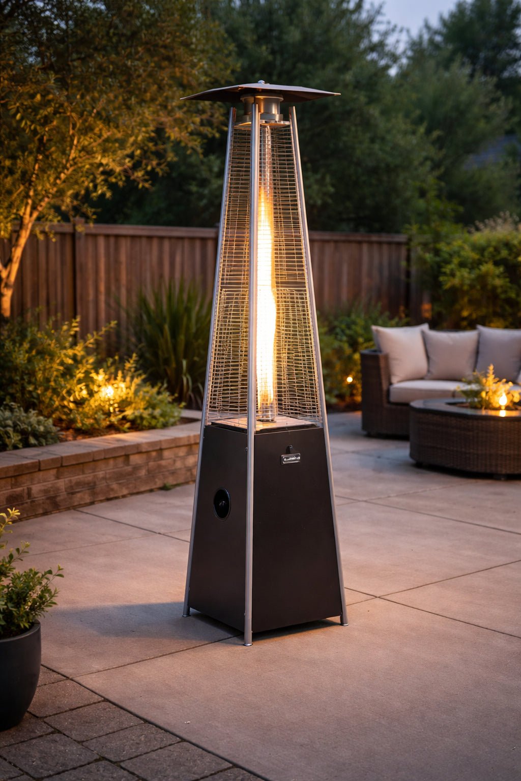 Apex Flame Outdoor Flame Heater, Mocha - Origins by Alpine