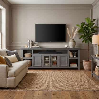 Camden TV Console, Grey Fir Glaze - Origins by Alpine
