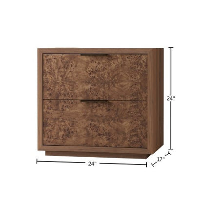 Milan Nightstand, Walnut - Origins by Alpine