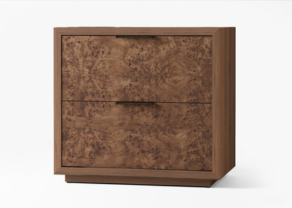Milan Nightstand, Walnut - Origins by Alpine