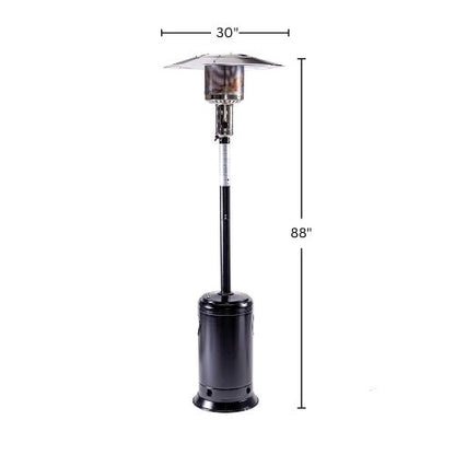 Solara Standing Patio Heater, Hammered Black - Origins by Alpine