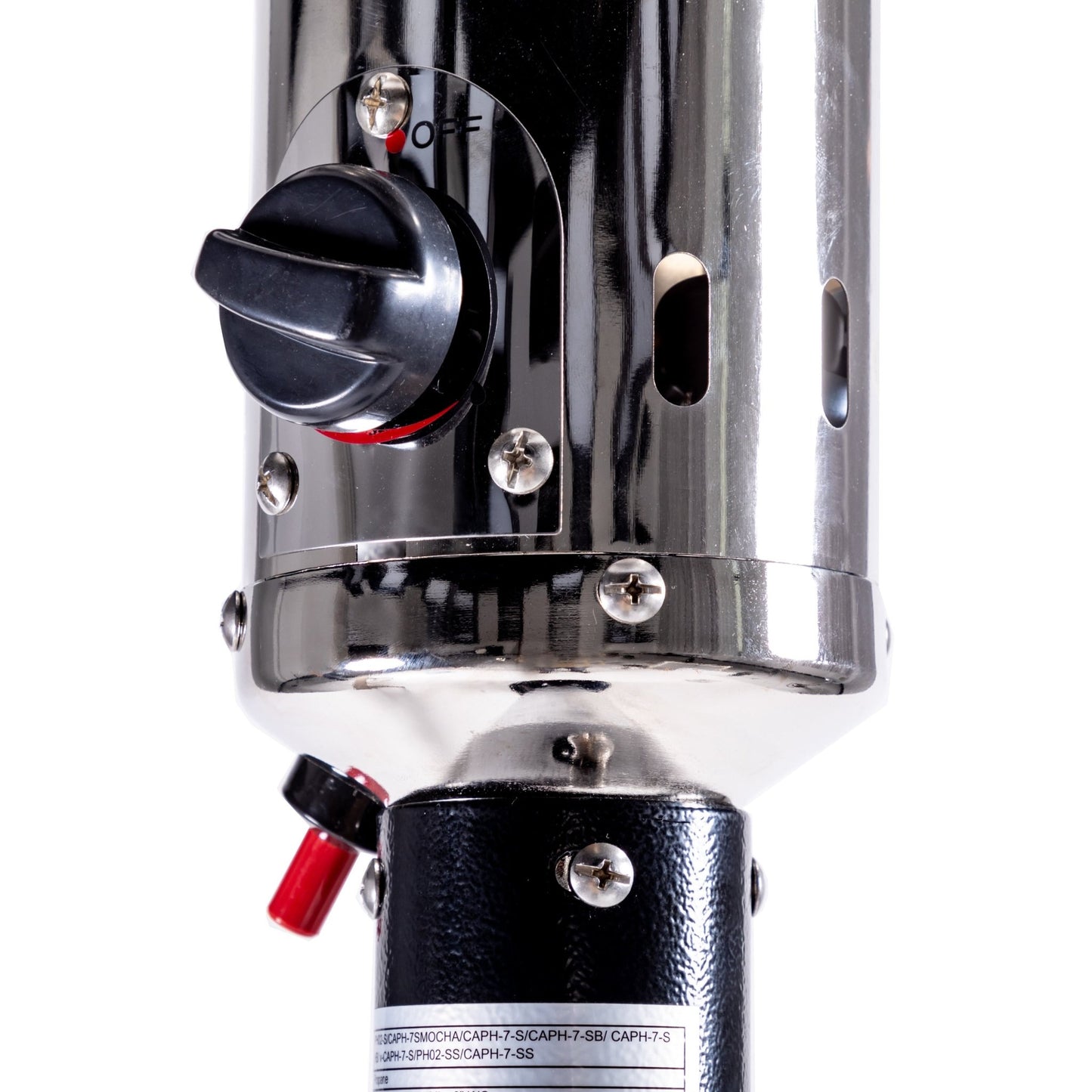 Solara Standing Patio Heater, Hammered Black - Origins by Alpine