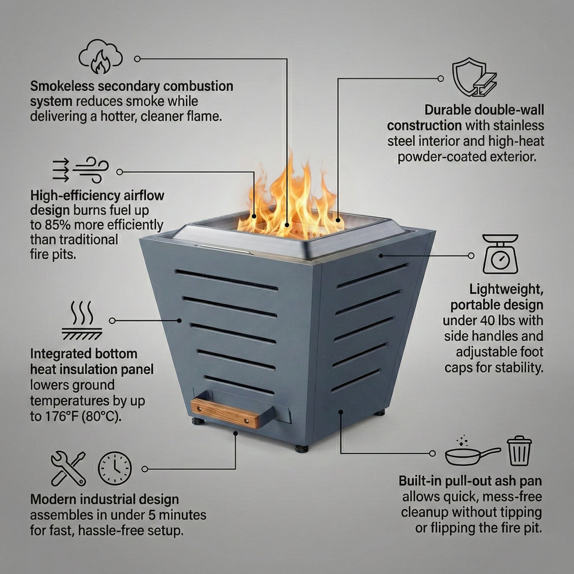 Terra 20" Smokeless Fire Pit - Origins by Alpine