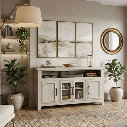 Willow Creek 60" TV Console, White Wash - Origins by Alpine