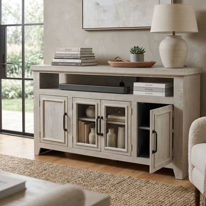 Willow Creek 60" TV Console, White Wash - Origins by Alpine