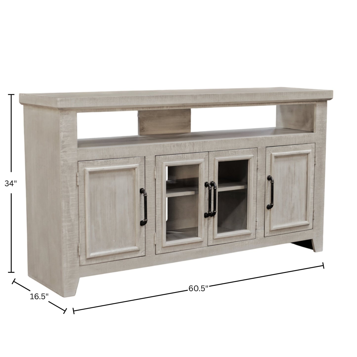 Willow Creek 60" TV Console, White Wash - Origins by Alpine