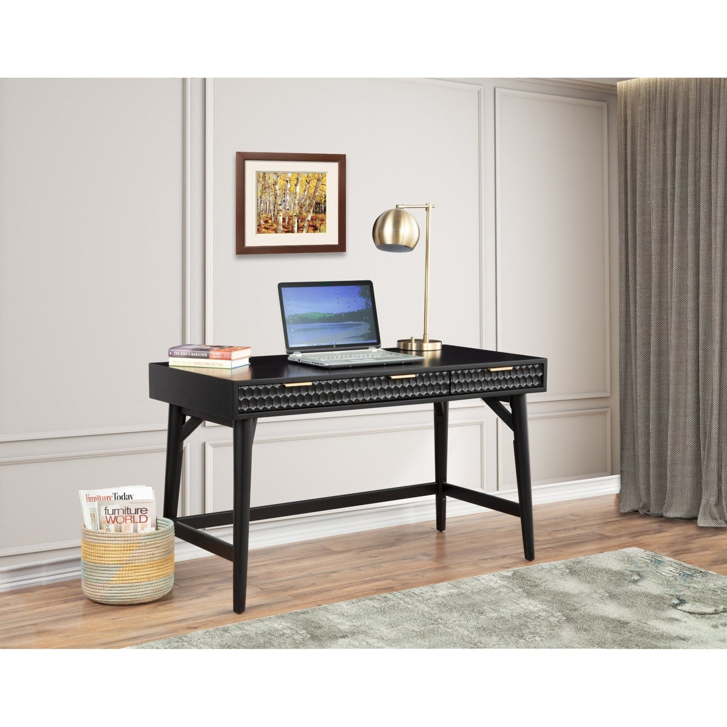 White Pearl Large Desk - Origins by Alpine