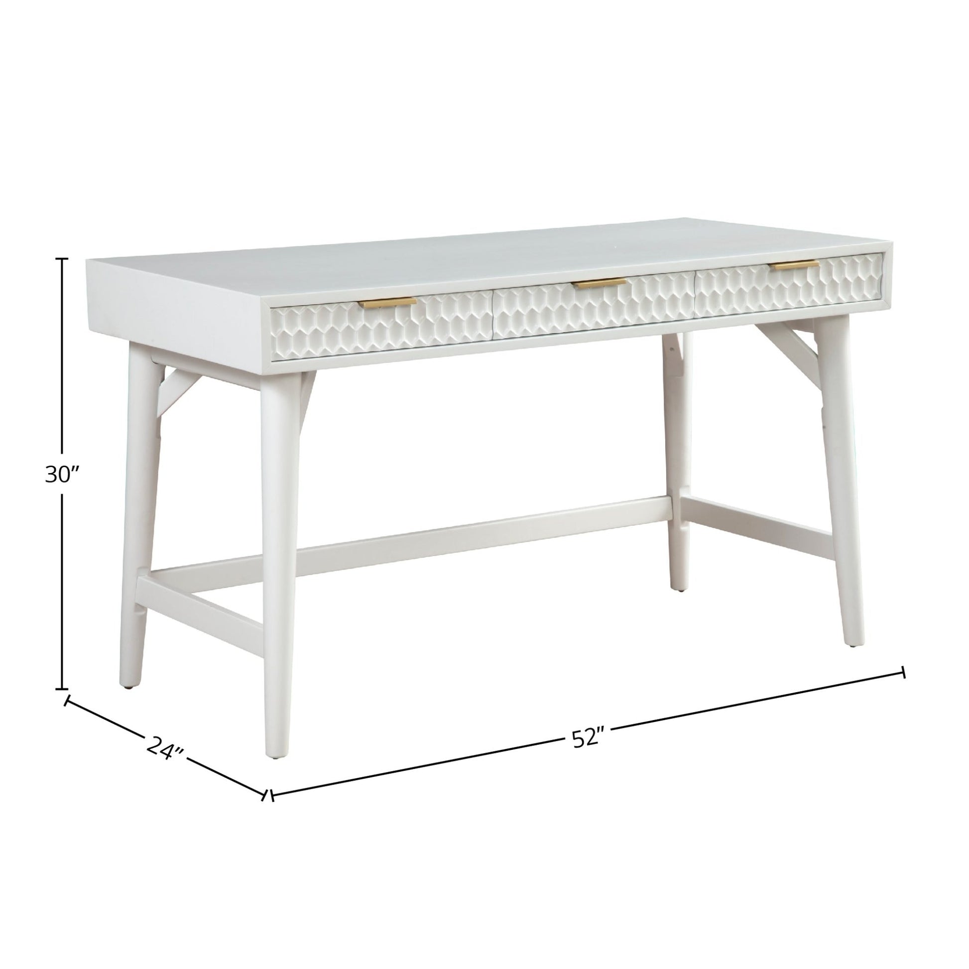 White Pearl Large Desk - Origins by Alpine