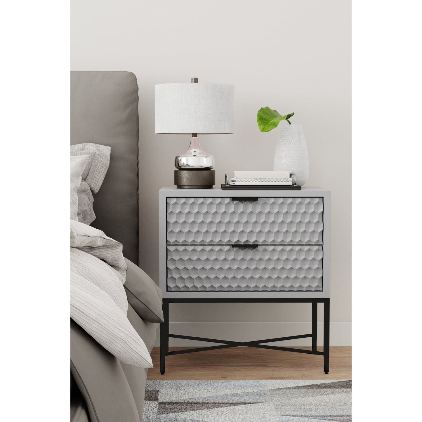 White Pearl Nightstand - Origins by Alpine