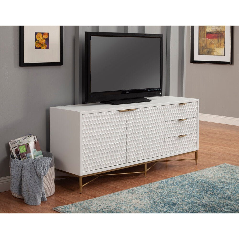 White Pearl TV Console - Origins by Alpine